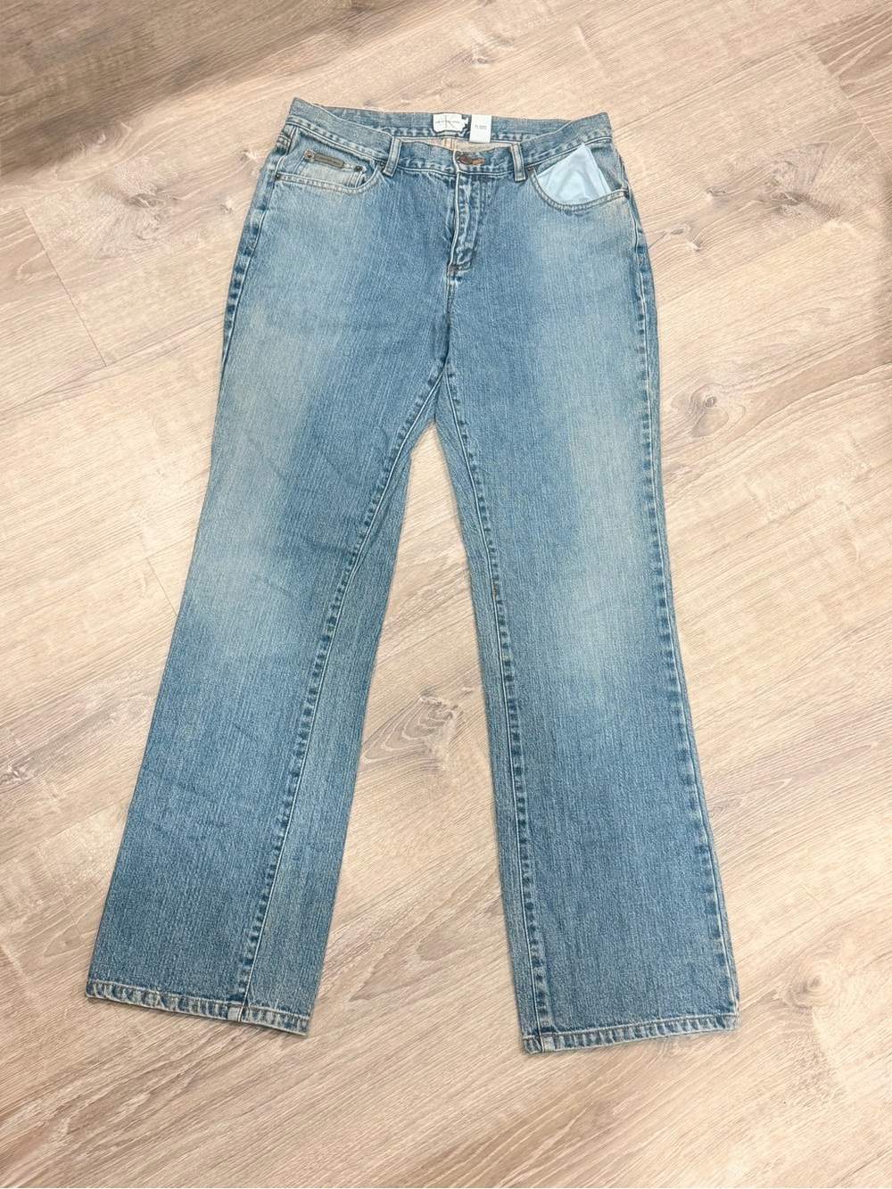 ✨ Vintage Calvin Klein CK Light Wash Straight Leg Y2K Jeans Size 8